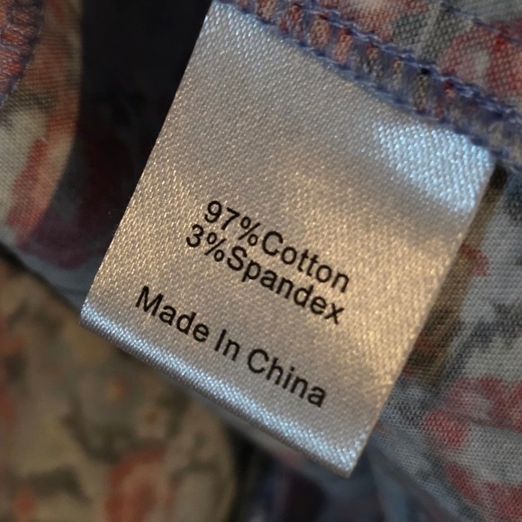 Tuckernuck Royal Shirt Dress Size Medium Queens Garden Floral Blue Red - Picture 4 of 11